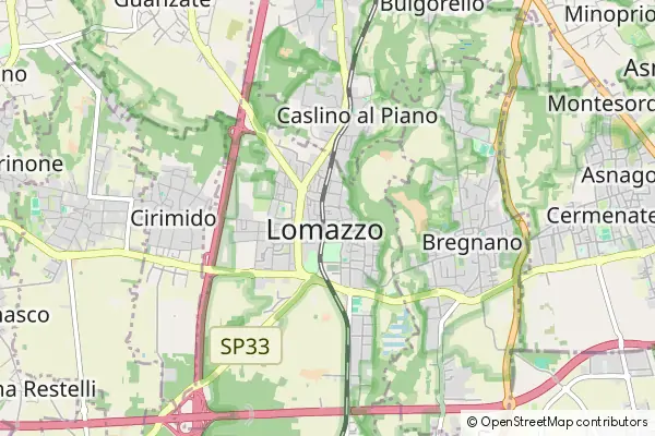 Mapa Lomazzo