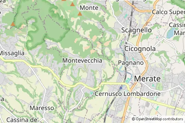 Mapa Montevecchia