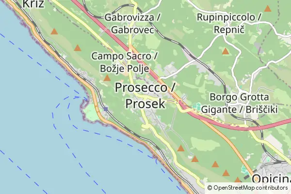 Mapa Prosecco