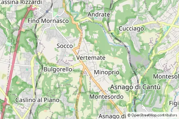 Mapa Vertemate con Minoprio