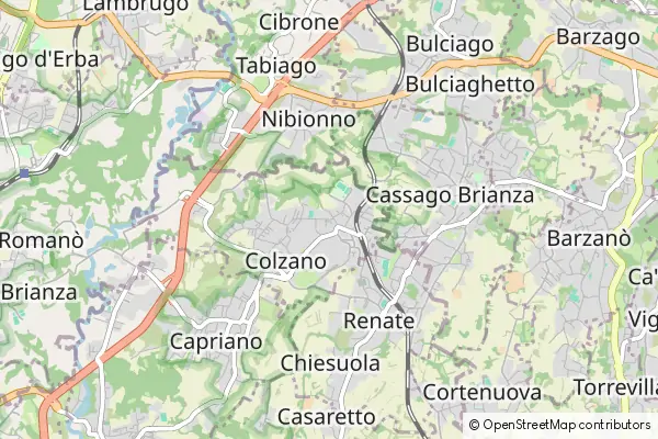 Mapa Veduggio Con Colzano