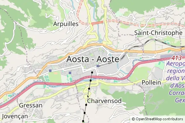 Mapa Aosta