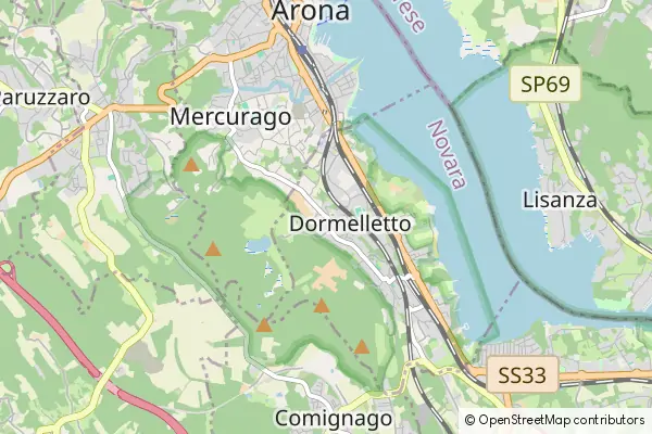 Mapa Dormelletto