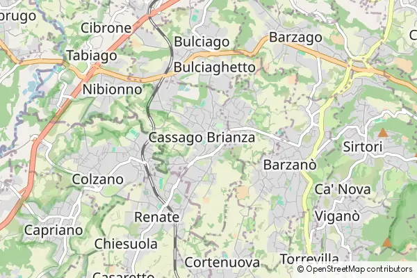 Mapa Cassago Brianza