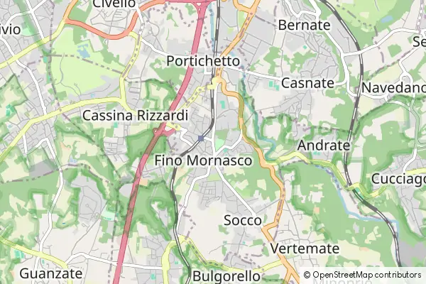 Mapa Fino Mornasco