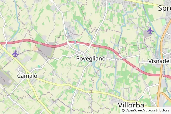 Mapa Povegliano