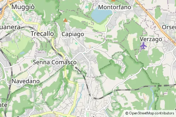 Mapa Capiago Intimiano