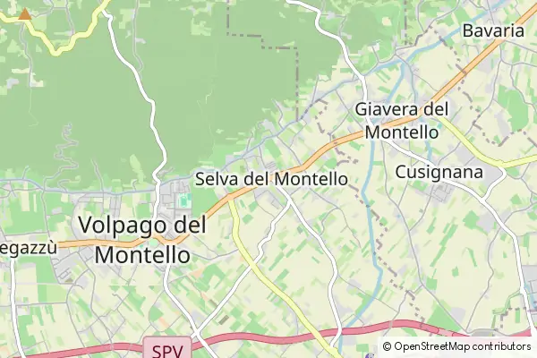 Mapa Selva del Montello