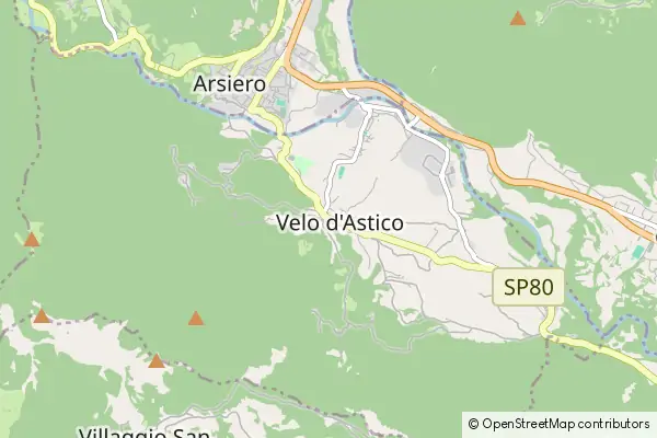 Mapa Velo d'Astico