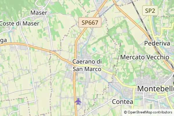 Mapa Caerano di San Marco