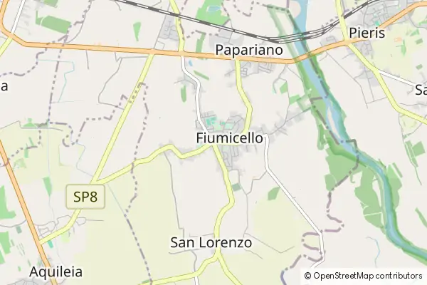 Mapa Fiumicello