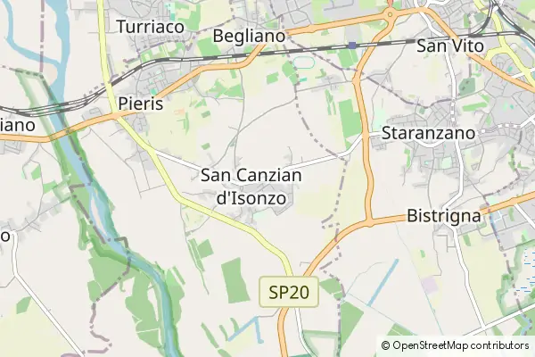 Mapa San Canzian d'Isonzo