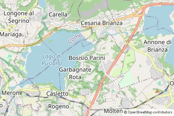 Mapa Bosisio Parini