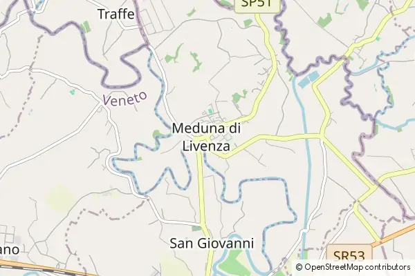 Mapa Meduna di Livenza