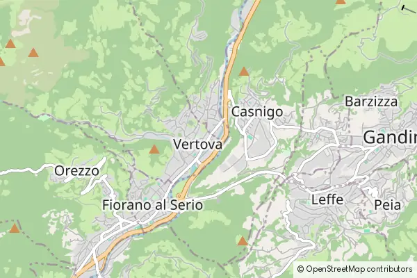 Mapa Vertova