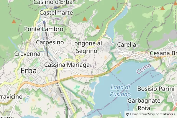 Mapa Longone al Segrino