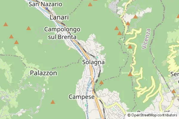 Mapa Solagna