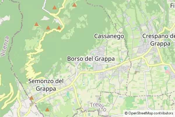 Mapa Borso del Grappa