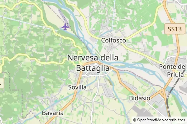 Mapa Nervesa della Battaglia