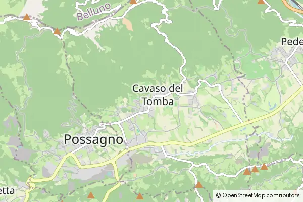 Mapa Cavaso del Tomba