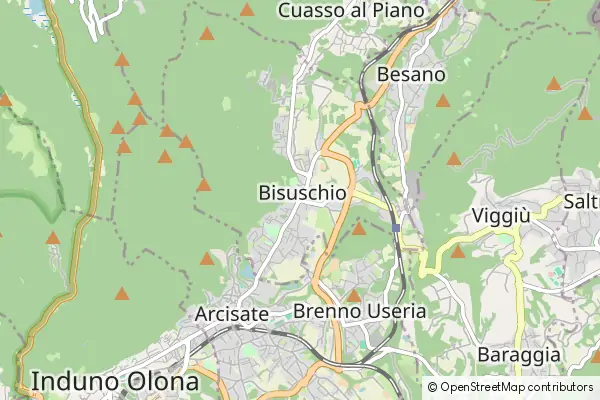 Mapa Bisuschio