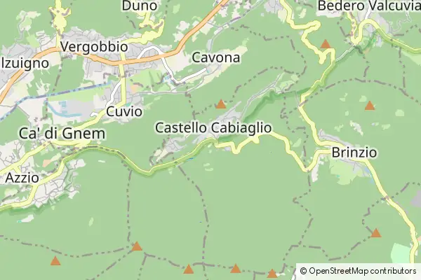 Mapa Castello Cabiaglio