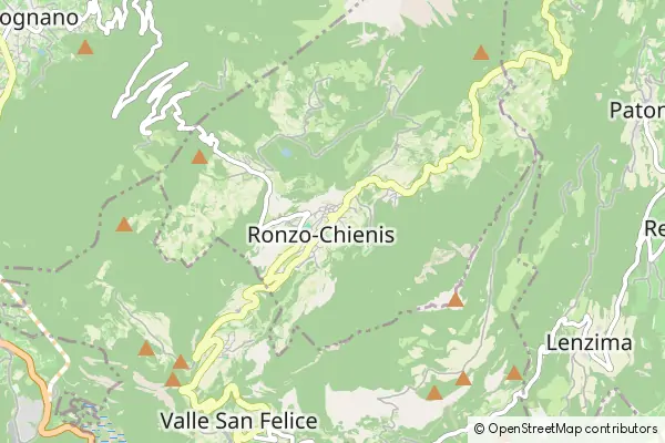 Mapa Ronzo-Chienis