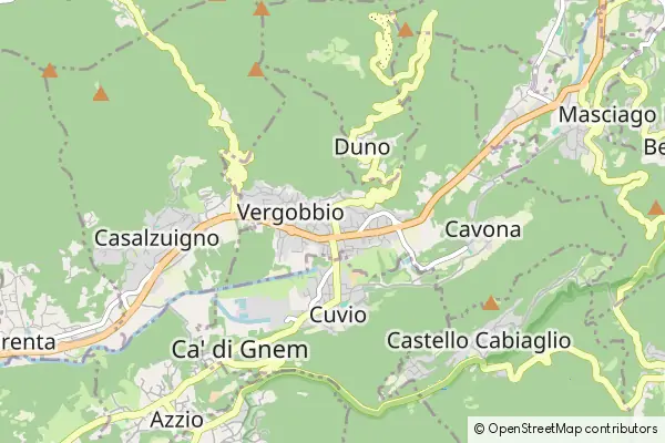 Mapa Cuveglio