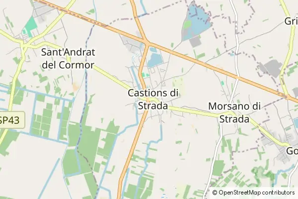 Mapa Castions di Strada