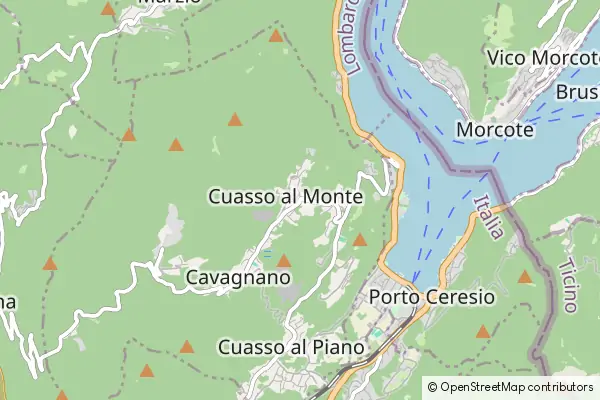 Mapa Cuasso al Monte