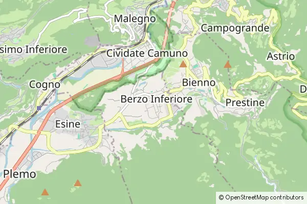 Mapa Berzo Inferiore