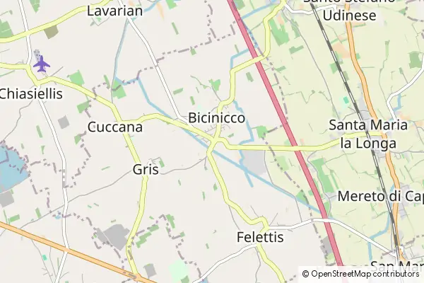 Mapa Bicinicco