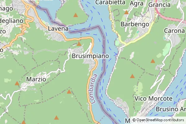 Mapa Brusimpiano