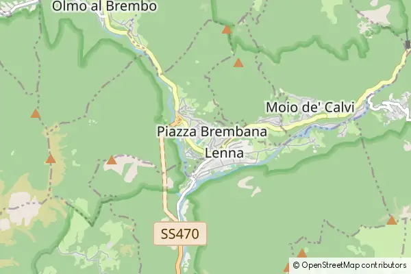 Mapa Piazza Brembana