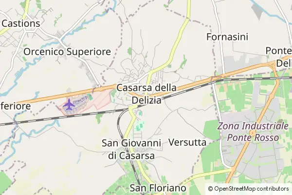 Mapa Casarsa della Delizia