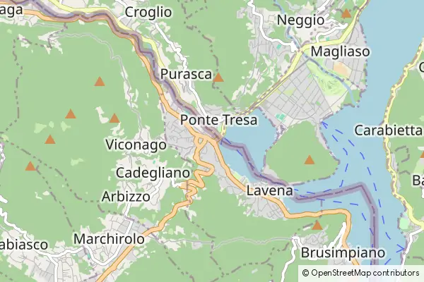 Mapa Lavena Ponte Tresa