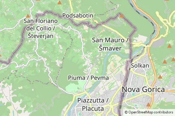 Mapa Oslávia