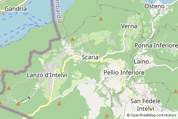 Mapa Lanzo d'Intelvi