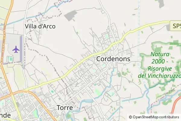 Mapa Cordenons