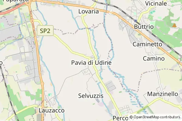 Mapa Pavia di Udine