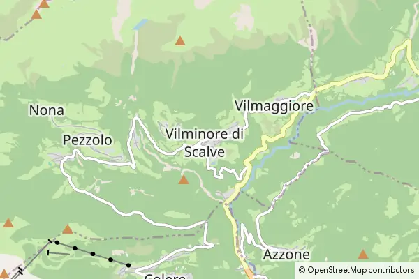 Mapa Vilminore di Scalve