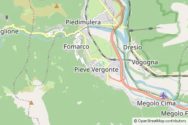 Mapa Pieve Vergonte