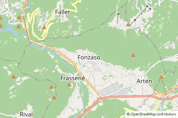 Mapa Fonzaso