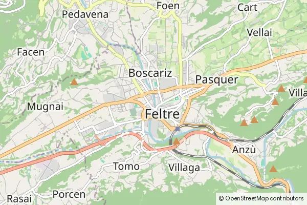 Mapa Feltre