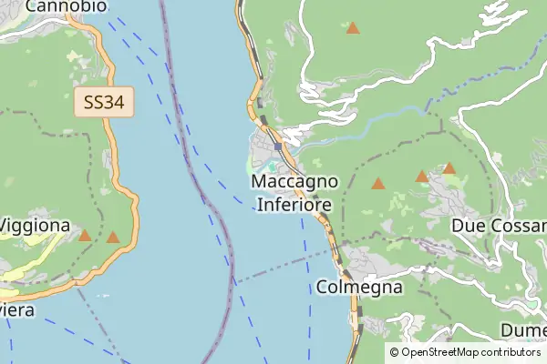 Mapa Maccagno con Pino e Veddasca