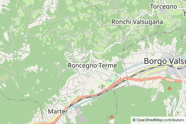 Mapa Roncegno Terme