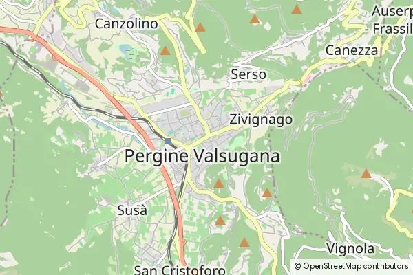 Mapa Pergine Valsugana