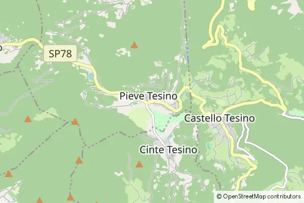 Mapa Pieve Tesino