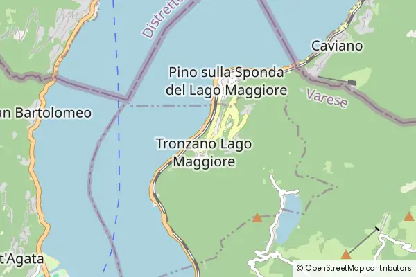 Mapa Tronzano Lago Maggiore