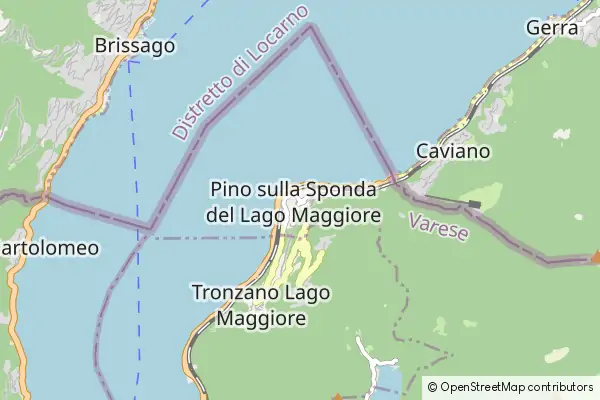 Mapa Pino Lago Maggiore